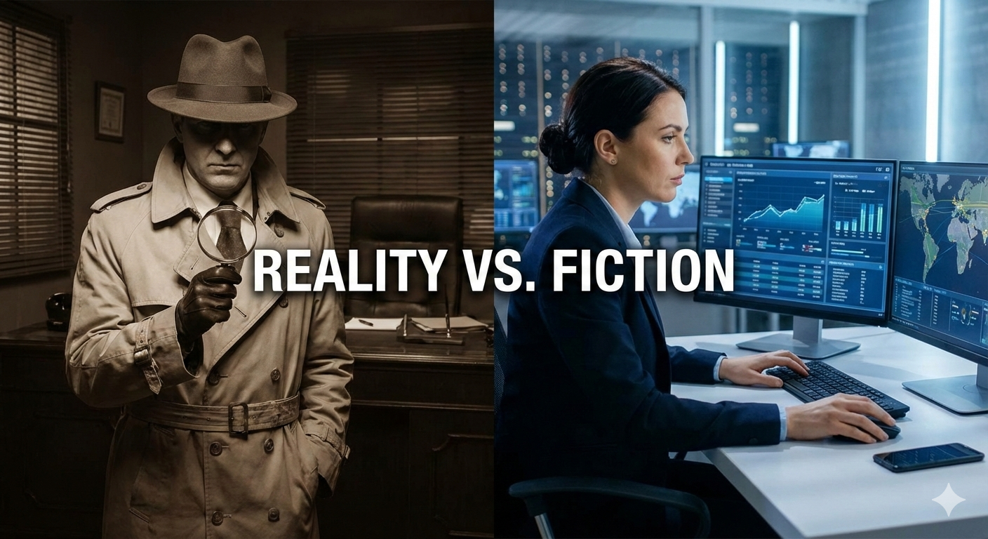 Detective de película vs detective moderno